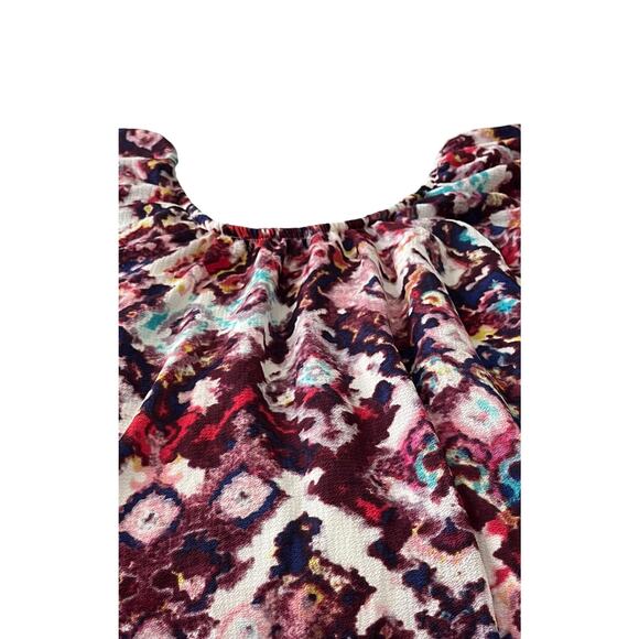 CHA CHA VENTE ASYMMETRICAL OVERLAY BLOUSE WITH TANK, WOMENS, 1X-Multicolors - Picture 7 of 12